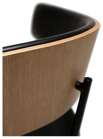 Scaun de sufragerie negru/în culoare naturală deschisă cu cotiere Crib – DAN-FORM Denmark