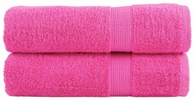 vidaXL Prosoape de mâini premium SOLUND 2 buc. roz 50x100 cm 600 gsm