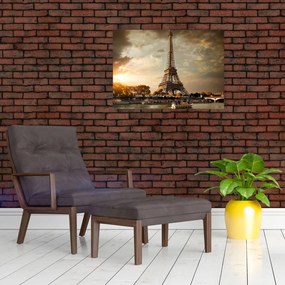 Tablou pe sticlă - Turnul Eiffel. Paris, Franța (70x50 cm)