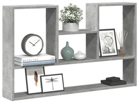 vidaXL Raft de perete, gri beton, 99x15x60 cm, lemn prelucrat