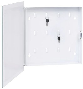 Caseta pentru chei cu tabla magnetica, alb, 35 x 35 x 5,5 cm Alb, 35 x 35 x 5.5 cm, 1