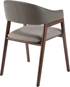 Scaun cu brate tapitat design italian Nogal