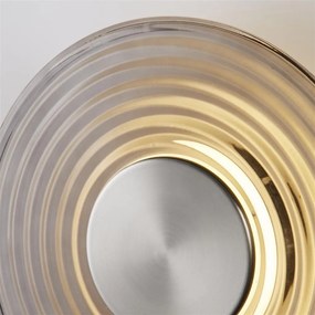 Aplica LED metal nickel satin sticla gri Cleo