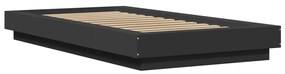 3281204 vidaXL Cadru de pat, negru, 100x200 cm, lemn prelucrat