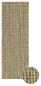 Covor tip traversă kaki lavabil, țesut manual din lână 80x230 cm Unexpected Wool – Lorena Canals