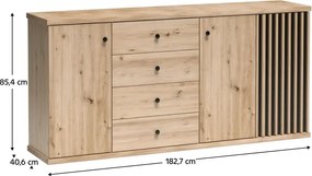 Comoda KOLI C-20, stejar artisan