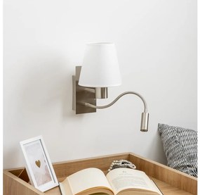 Lampă LED de perete Brilagi NUBILA 1xE27/25W/230V + LED/3W crom mat/alb