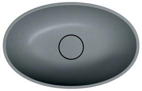 Omnires Shell M+ lavoar 50x32 cm ovale de blat gri piatra SHELL500UNAG