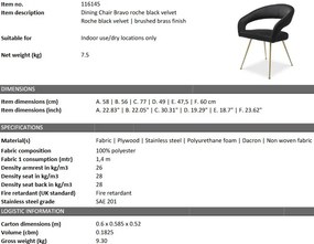 Scaun design elegant LUX Bravo, roche negru 116145 HZ