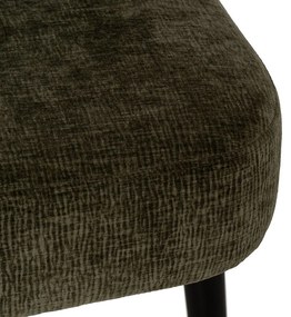 Fotoliu verde cu tapițerie din chenille – Ixia