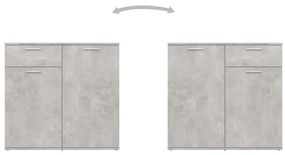 Servantă, gri beton, 80x36x75 cm, pal