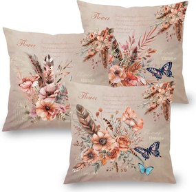 decoDoma Set de 3 fețe pernuțe WINONA 45 x 45 cm