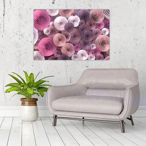 Tablou abstract a florii de trandafir (90x60 cm)