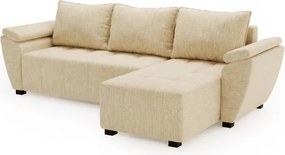 OFERTA Canapea extensibila reversibila in forma de L LIVARO 251x140 cm, crem Calitatea II.