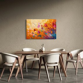 Tablou - Pictură flori colorate (90x60 cm)
