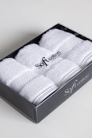 Set cadou prosoape mici DELUXE, 3 buc Alb / White