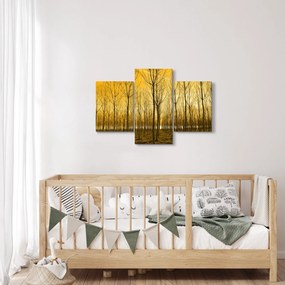 Tablou cu pădure în apus de soare (90x60 cm)