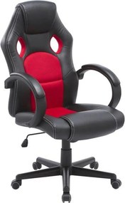 Scaun birou SANDBOX, negru/rosu, 63x69x119 cm