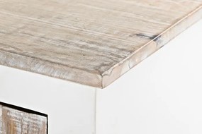 Bufet alb rustic , din lemn de mango