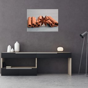 Tablou pe sticlă cu scorțișoară (70x50 cm)