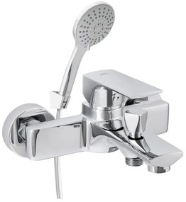 Baterie cada-dus Rubineta Modena monocomanda crom lucios cu set de dus para 5 functii