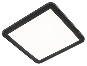 Plafoniera neagra 30 cm cu LED inclus cu dimmer cu 3 trepte IP44 - Steve