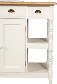 Mobilier de baie din lemn masiv, lavoar ceramica , alb antichizat  natur, L128x54xH92 cm