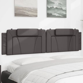 vidaXL Pernă pentru tăblie, gri, 200 cm, piele artificială