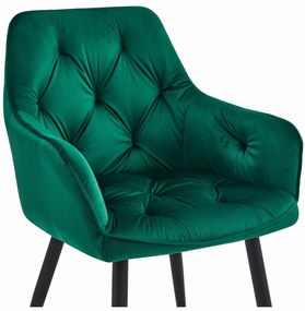 Scaun de masa JORK VELVET, verde inchis