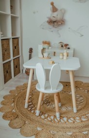 Set masuta cu scaunel copii iepuras alb