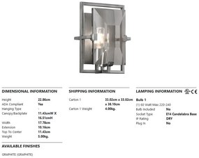 Aplica de perete design modern, model dreptunghiular PRISM
