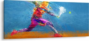Tablou - Jucător de tenis pictat (120x50 cm)