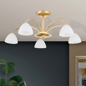 Lustra aplicata 5 brate elegant design modern OPALDESIGN, auriu mat