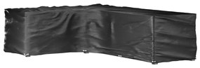 3155377 vidaXL Huse mobilier grădină formă L, 2 buc., 18 ocheți, 220x285x80 cm
