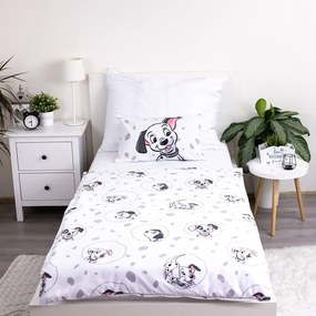 Lenjerie de pat pentru copii albă din bumbac pentru pătuț 100x135 cm 101 Dalmatians – Jerry Fabrics