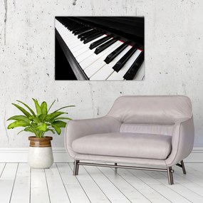 Tablou pe sticlă ccu clapele de pian (70x50 cm)