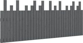vidaXL Tăblie de pat pentru perete, gri, 204x3x80 cm, lemn masiv pin