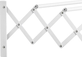 HOMCOM Uscător de Rufe Retractabil pentru Perete, Uscător Pliabil Economisitor de Spațiu din Metal pentru Interior și Exterior, 63,5x60x20 cm, Alb | Aosom Romania