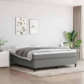 3120871 vidaXL Cadru de pat, gri închis, 160 x 200 cm, material textil