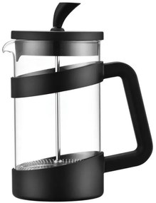 Presa de cafea franceza Kinghoff KH 1399, 1 l, Bol de sticla, Negru