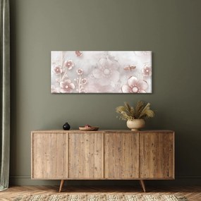 Tablou - Flori roz (120x50 cm)