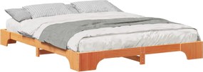 vidaXL Cadru de pat Maro 160 x 210 cm Lemn de pin masiv