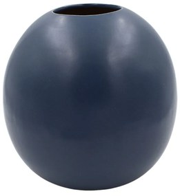 Vază albastru-denim decorativă din porțelan 10x17,5cm