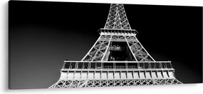 Tablou - Turnul Eiffel, alb-negru (120x50 cm)