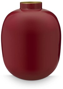 Vază decorativă ovală metalică 32cm Dark Red