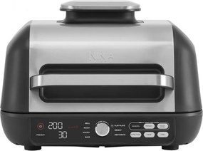 Gratar electric Ninja Foodi MAX PRO AG651EU, 2460W, 3.8L, Functie gratar si Air fryer, Cyclonic Air, Smart Cook, Negru/inox
