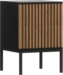 OFERTA Noptiera MEORATI 40x40cm, negru/artisan stejar Clasa II.