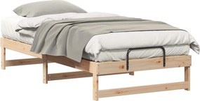 vidaXL Cadru de pat Maro 75 x 190 cm Lemn de pin masiv