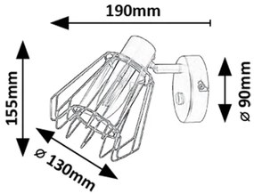 Spot de perete Rabalux 73067 EMERENCIA 1xE14/40W/230V