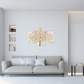 Tablou cu copac cu flori (90x60 cm)